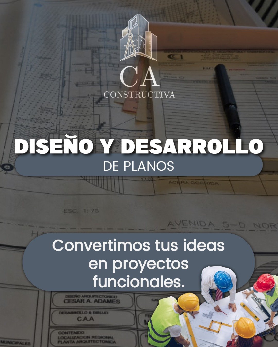 Diseño y desarrollo de planos arquitectónicos CACONSTRUCTIVA en Panamá